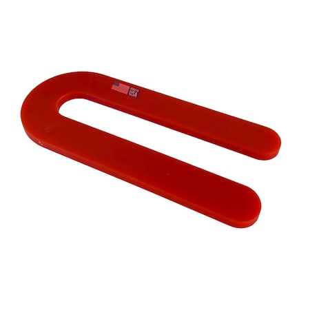 1/8 3 1/2L X 1-1/2W 1/2 Slot, U-shaped Horseshoe Plastic Flat Shims Red 1000pc/box